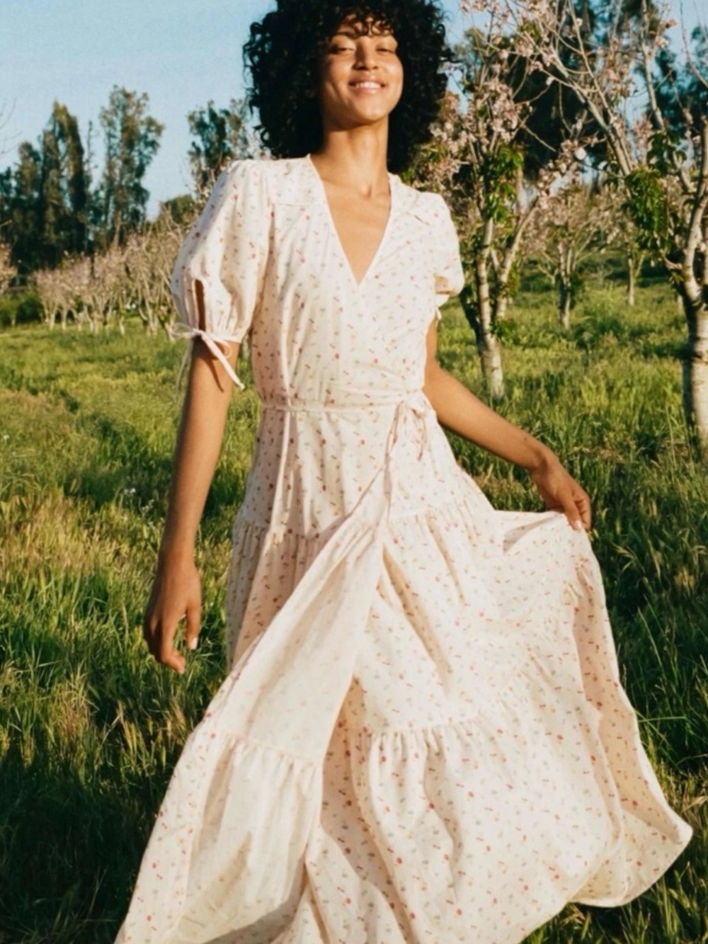 Christy Dawn Augusta Midi Dress in Carnelian Aster Garden - Picture 3 of 16